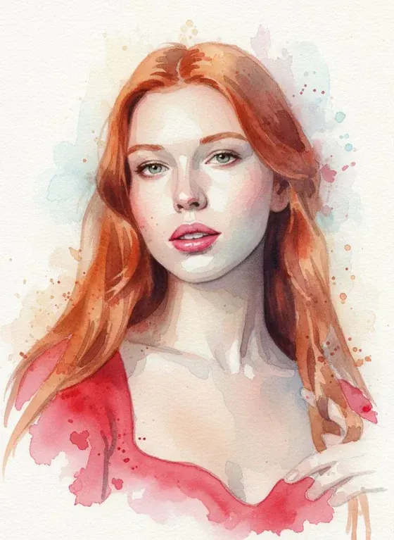 Retrato transformado em aquarela por inteligência artificial