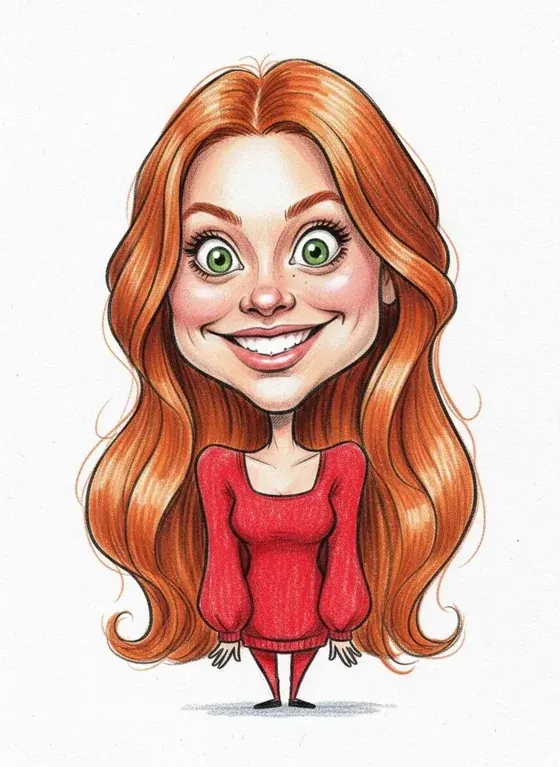 Retrato transformado em caricatura por inteligência artificial