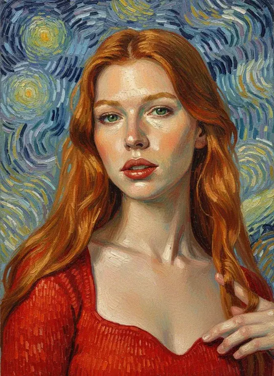 Retrato transformado em pintura a óleo por inteligência artificial
